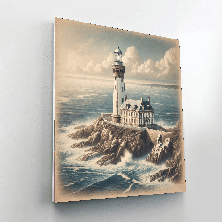 Historic Coastal Lighthouse Paint By Numbers Art