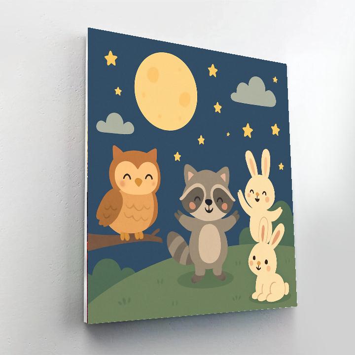 Cheery Moonlit Adventures DIY Paint By Numbers