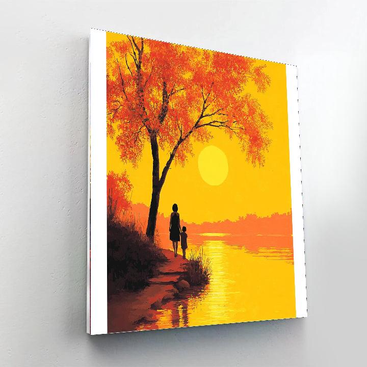 Golden Sunsets Number Painting