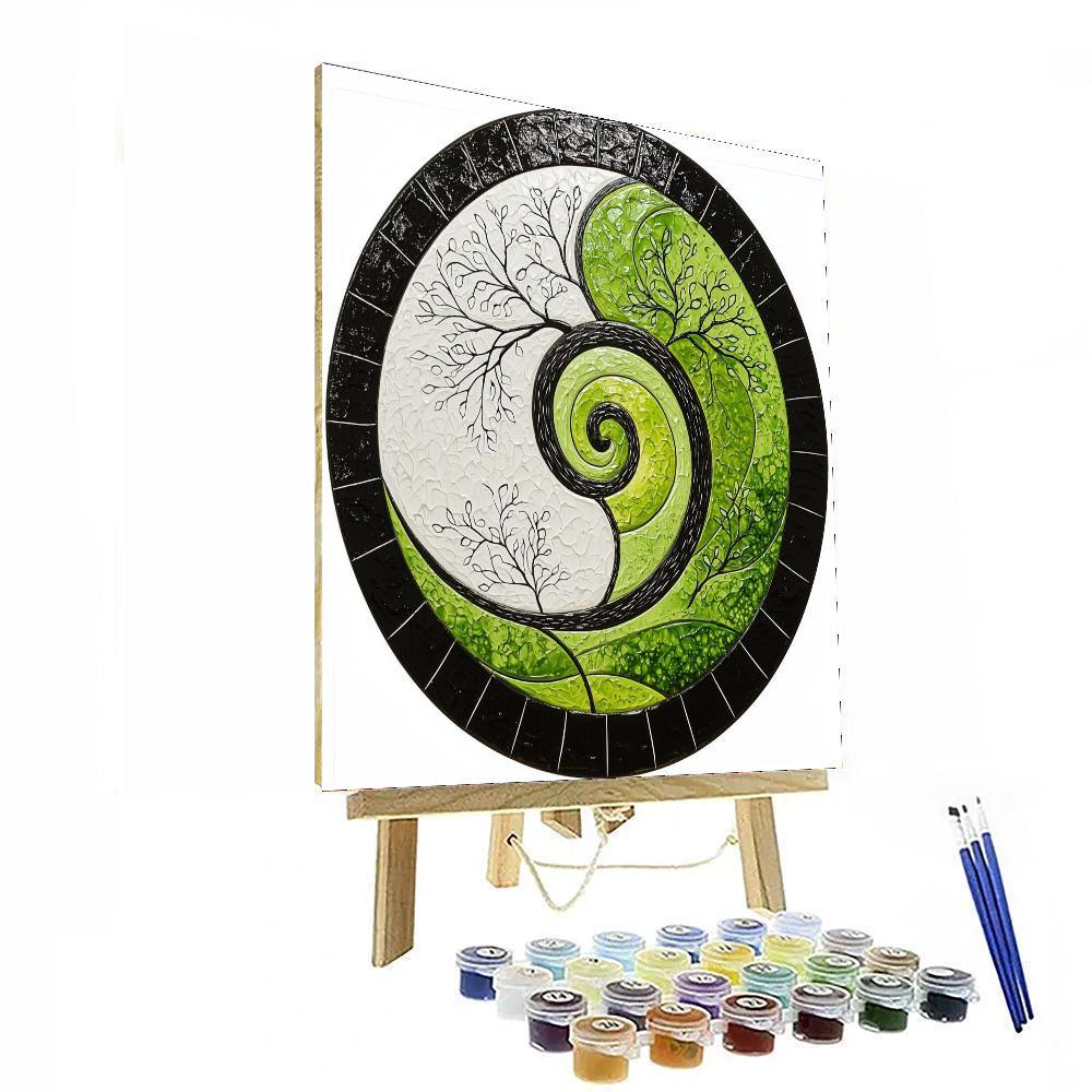 Banksy Inspired Eternal Cycle  Paint By Color