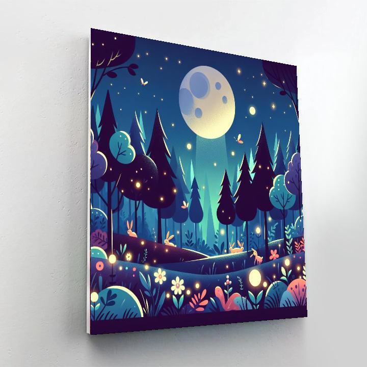 Magical Moonlit Forest Paint By Number