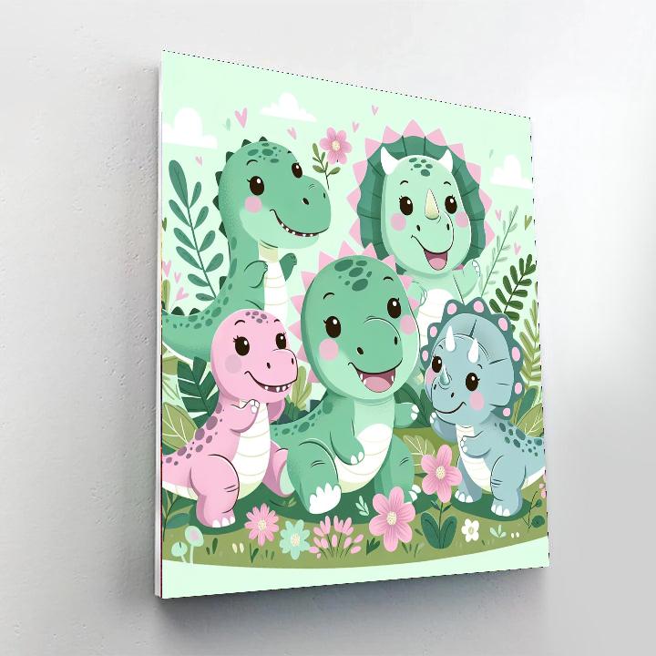 Cuddly Baby Dinosaurs Painting By Numbers Kit
