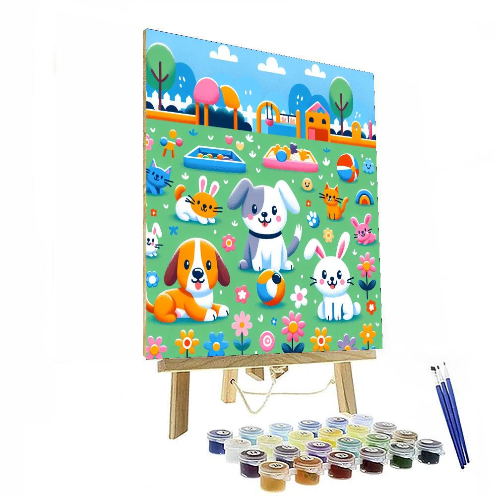 Adventurous Pet Explorers Painting Number Kit