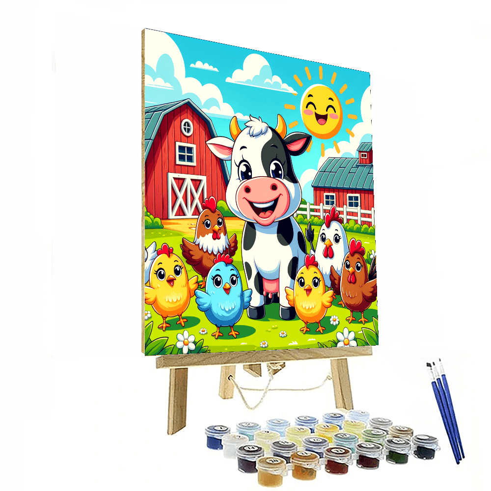 Joyful Farm Friends Paint By Number