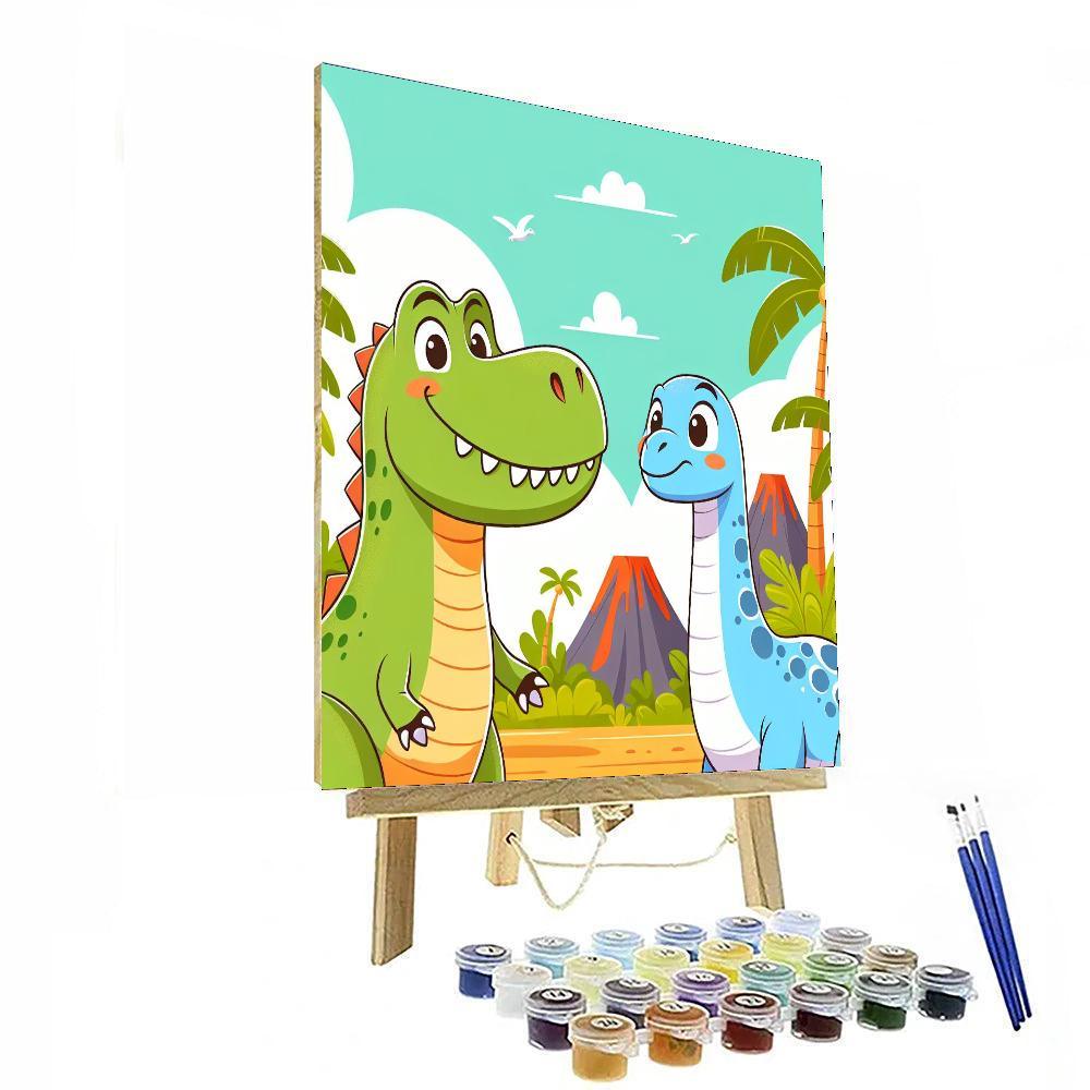 Exploring The Dinosaur Kingdom Paint By Numbers Art
