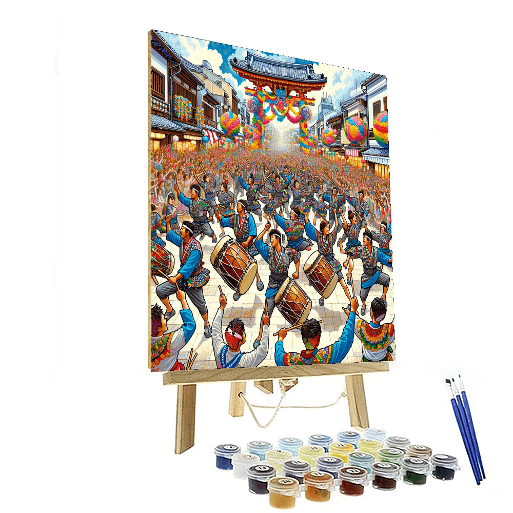 Okinawa Zento Eisa Matsuri - Japan Painting Number Kit