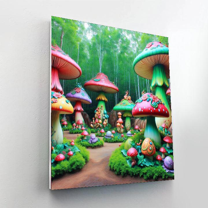 Fairytale Mushroom Enclave Painting By Numbers Kit