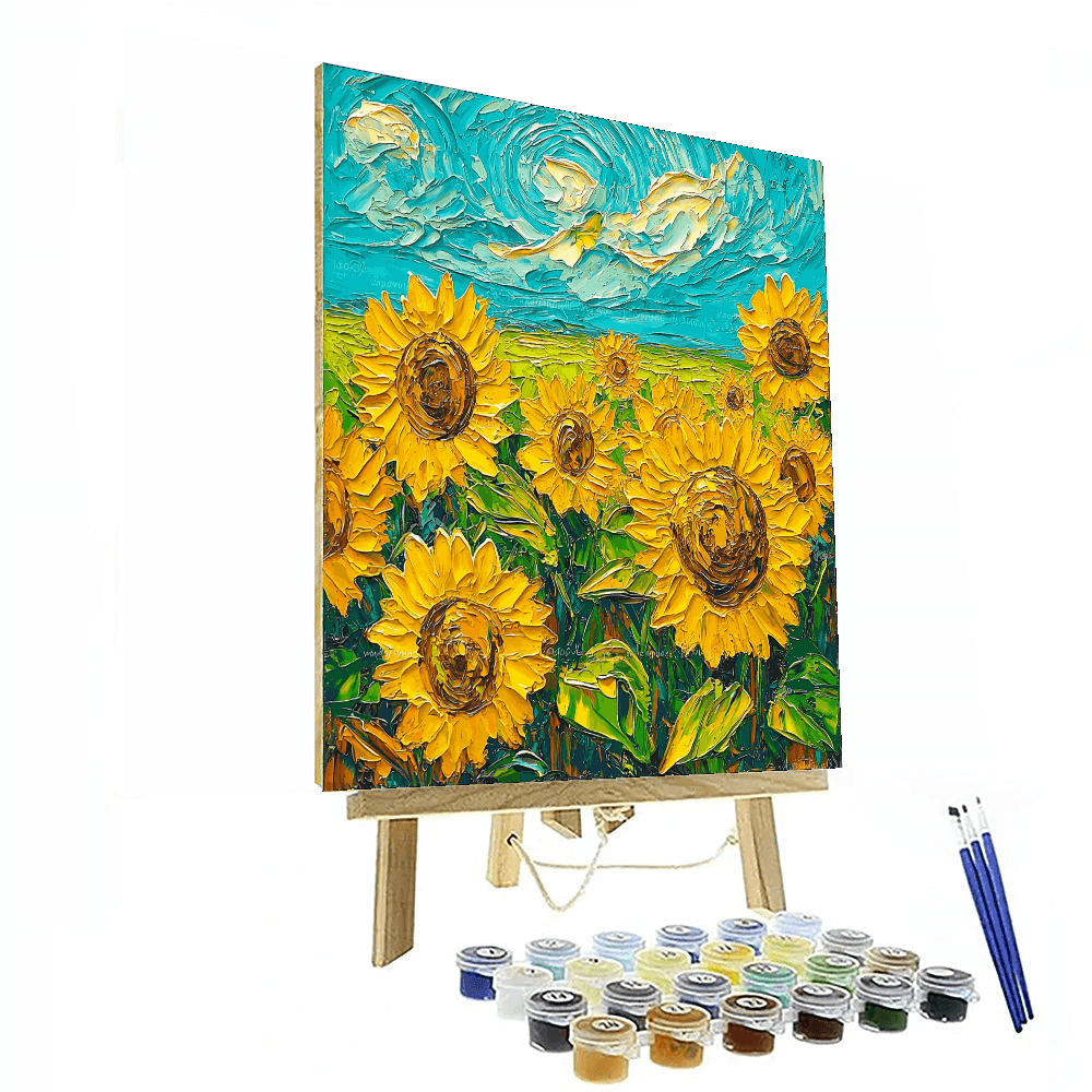 Vincent Van Gogh Inspired Sunflower Fields Delight  Paint By Numbers Kits