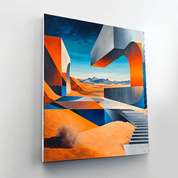 Gaudi Inspired Futuristic Desert Oasis Paint By Numbers Kits