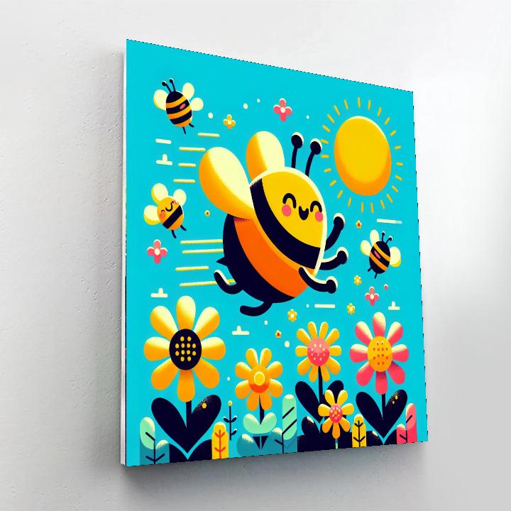 Giggly Little Bee Paint By Numbers Art