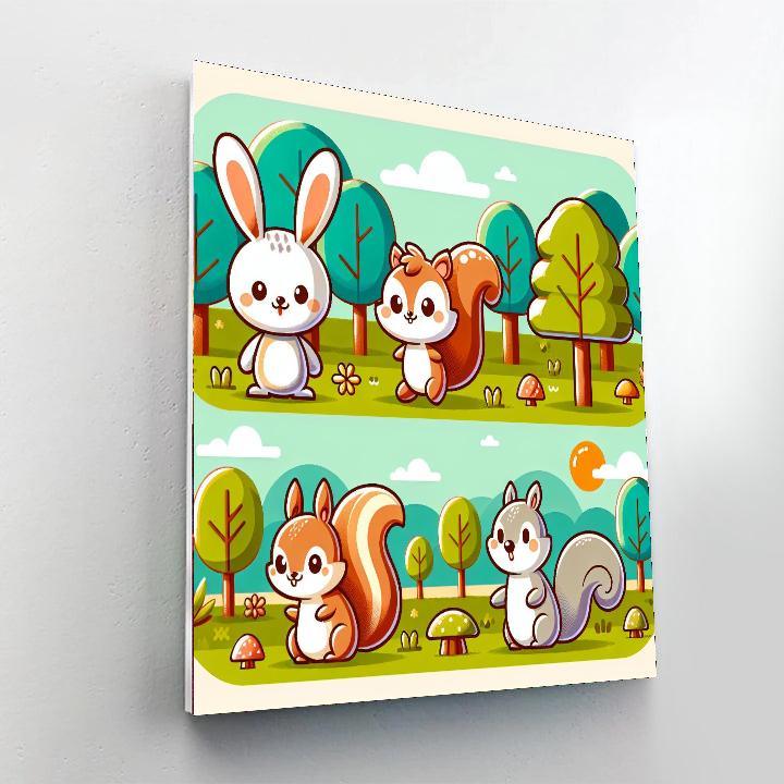 Charming Critters In The Woods Paint By Color