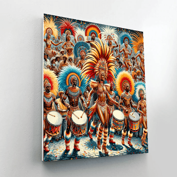 Nassau Junkanoo Festival Painting By Numbers Kit