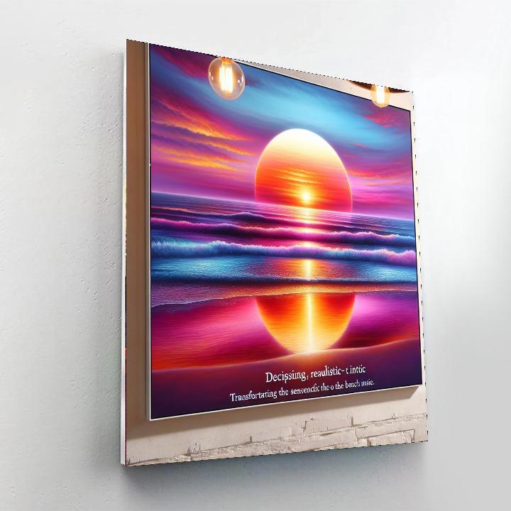 Radiant Sunset At The Beach Painting Number Kit