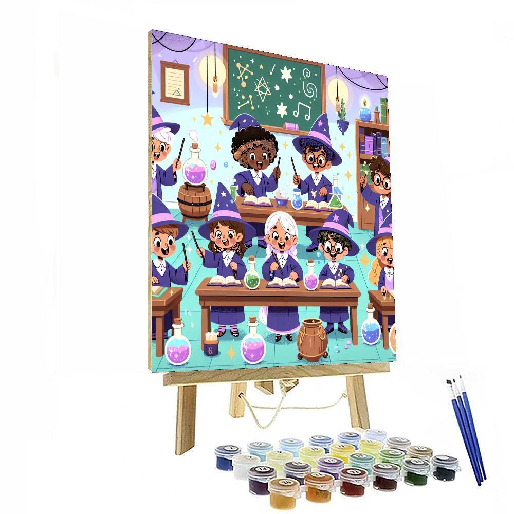 Magic School Of Wizards Painting Number Kit