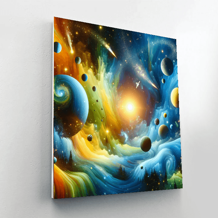 Fun Space Exploration Paint By Numbers Art