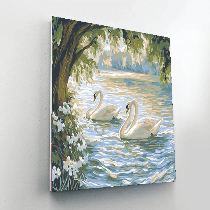 Henri Matisse Inspired Graceful Swans On The Lake  Paint By Numbers Art