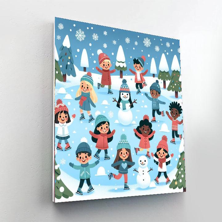 Whimsical Winter Fun Paint By Numbers Art
