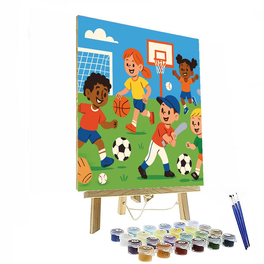 Dynamic Sports Team Numbered Painting Kits
