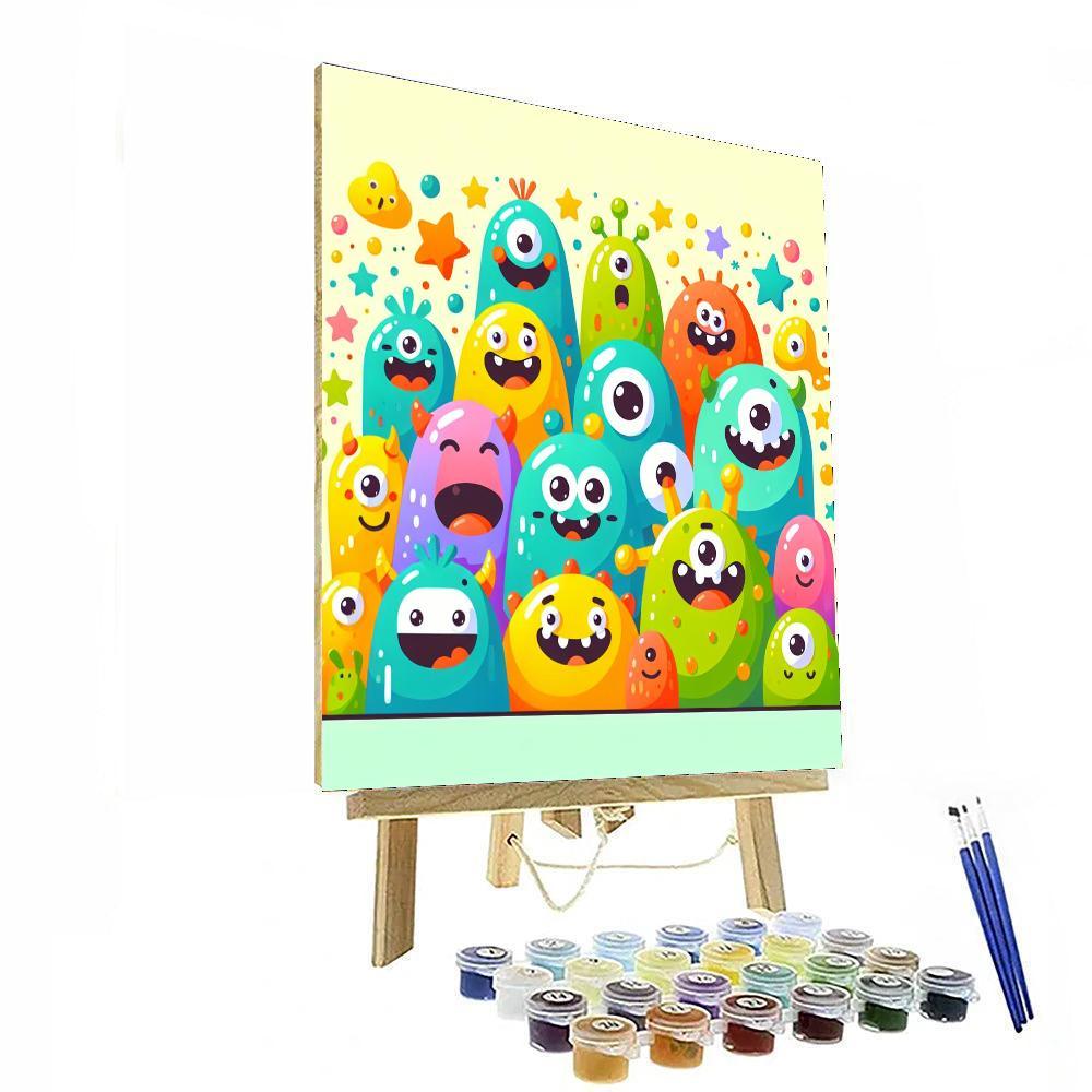 Giggling Monster Family Paint By Numbers Kits