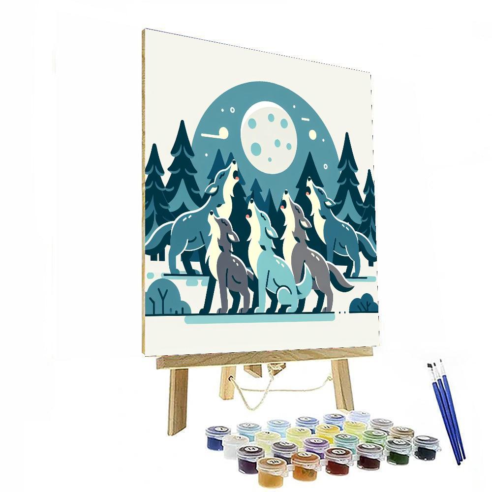 Wild Wolves Numbered Painting Kits
