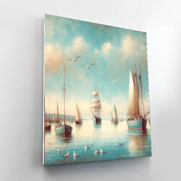 Vintage Coastal Charm Painting By Numbers Kit
