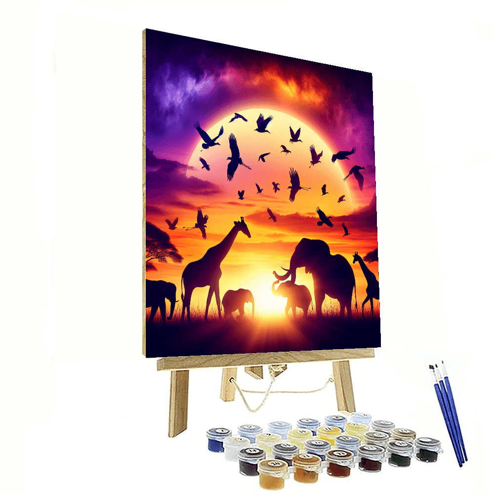 Colorful Wildlife Encounter Painting Number Kit