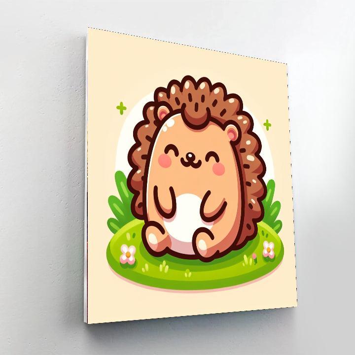 Funny Hedgehog Painting By Numbers Kit