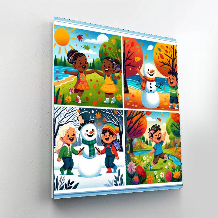 Dazzling Seasonal Changes Paint By Numbers Art