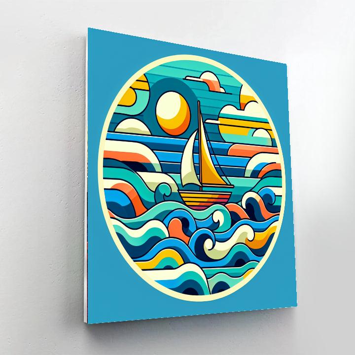 Sailing To New Horizons Painting Number Kit