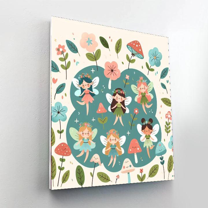 Charming Forest Fairies Paint By Numbers Art