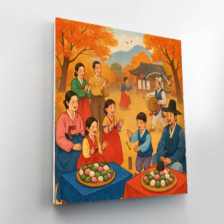 Korean Harvest Festival - South Korea Paint By Color