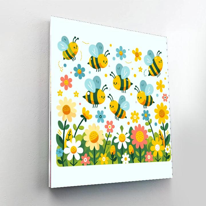 Brilliant Bee Bonanza Number Painting