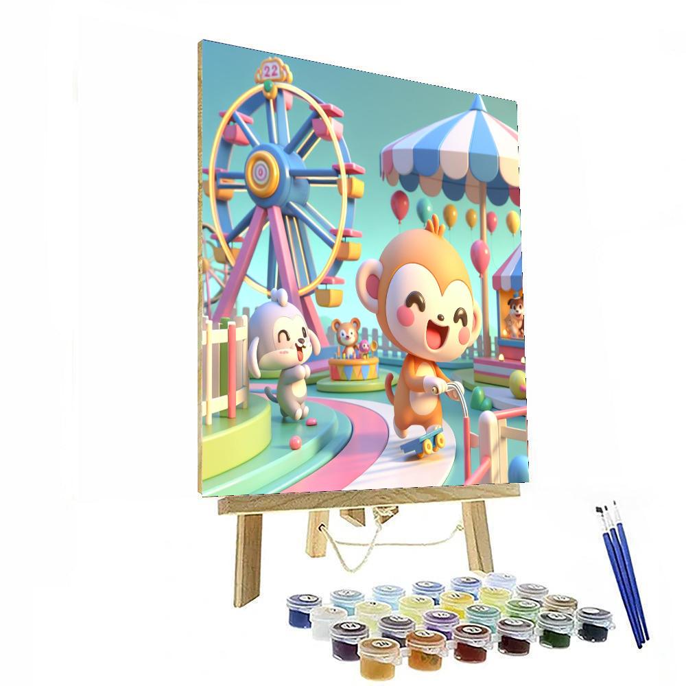 Delightful Animal Carnival DIY Paint By Numbers