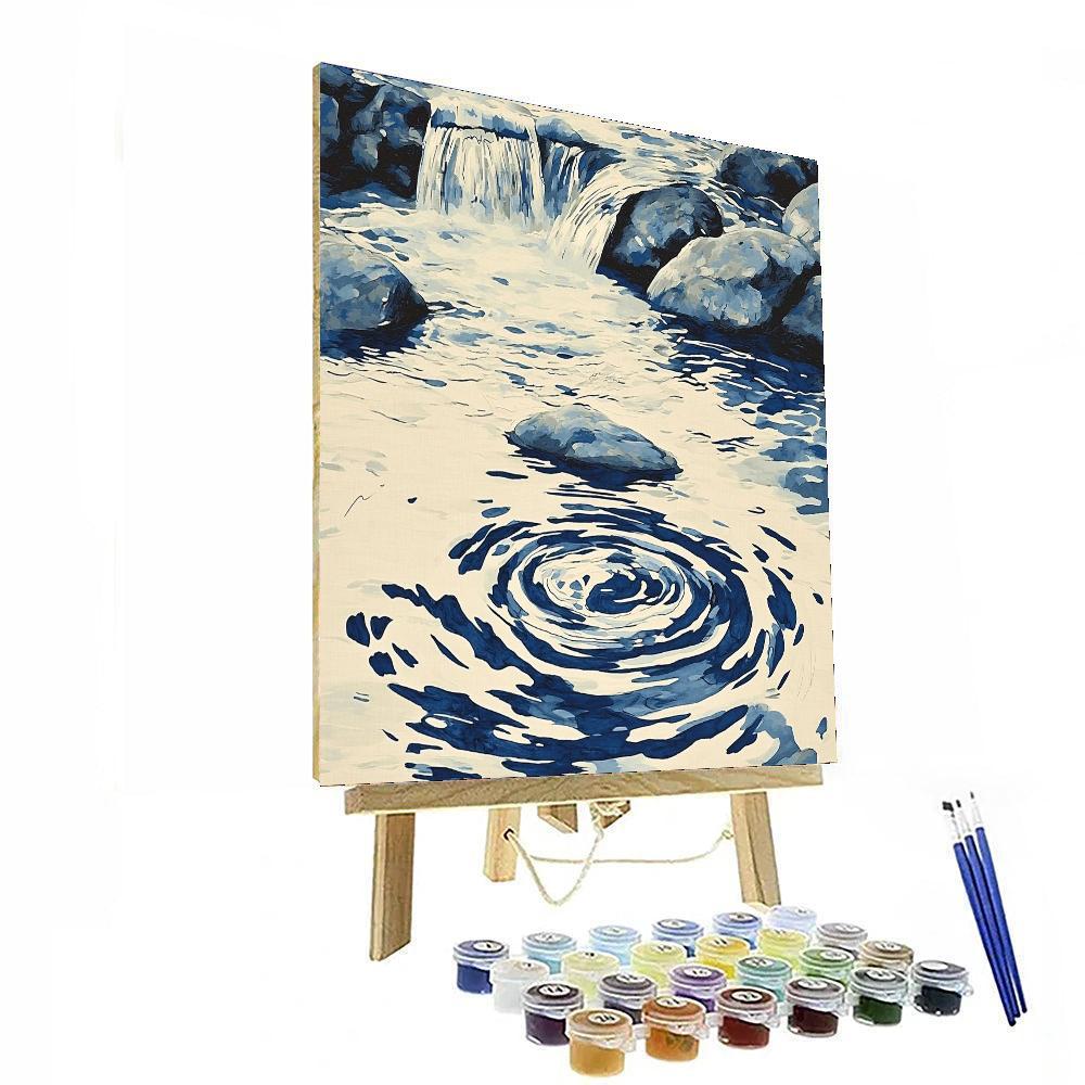 Leonardo Da Vinci Inspired Flow Of Water  Paint By Numbers Art