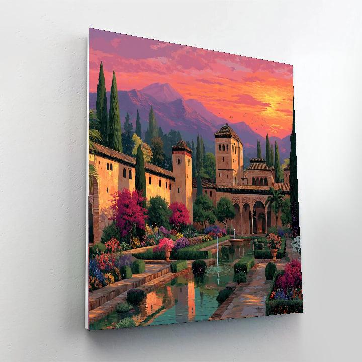 Alhambra Palace Gardens DIY Paint By Numbers