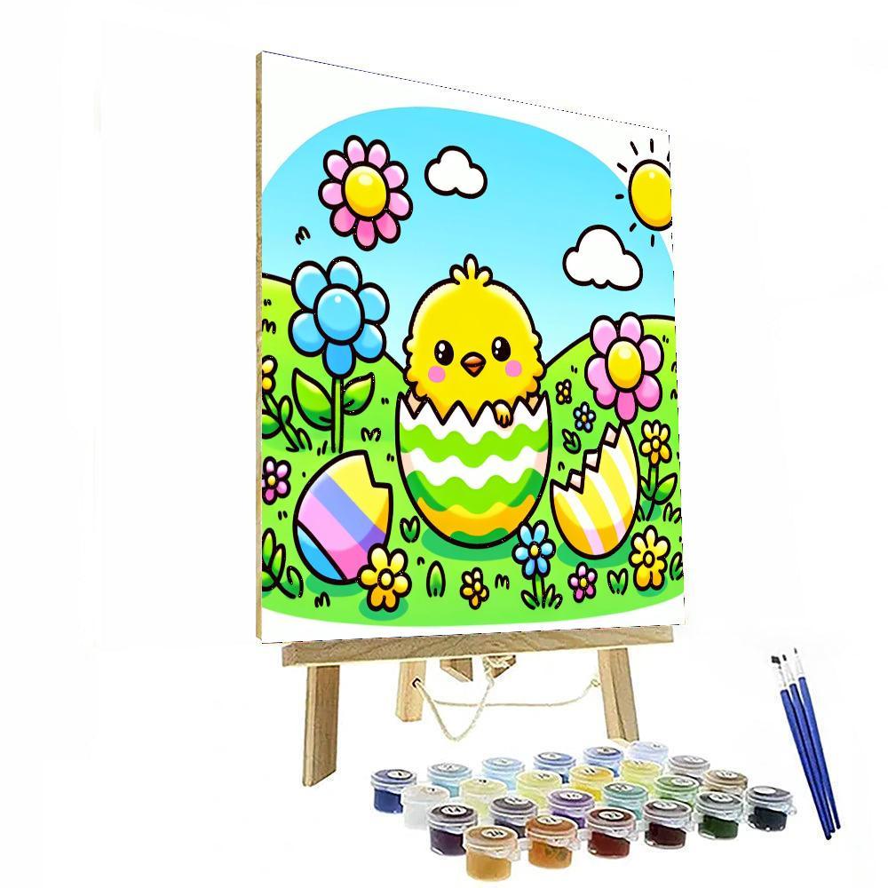 Cheery Chicks Paint By Numbers Art