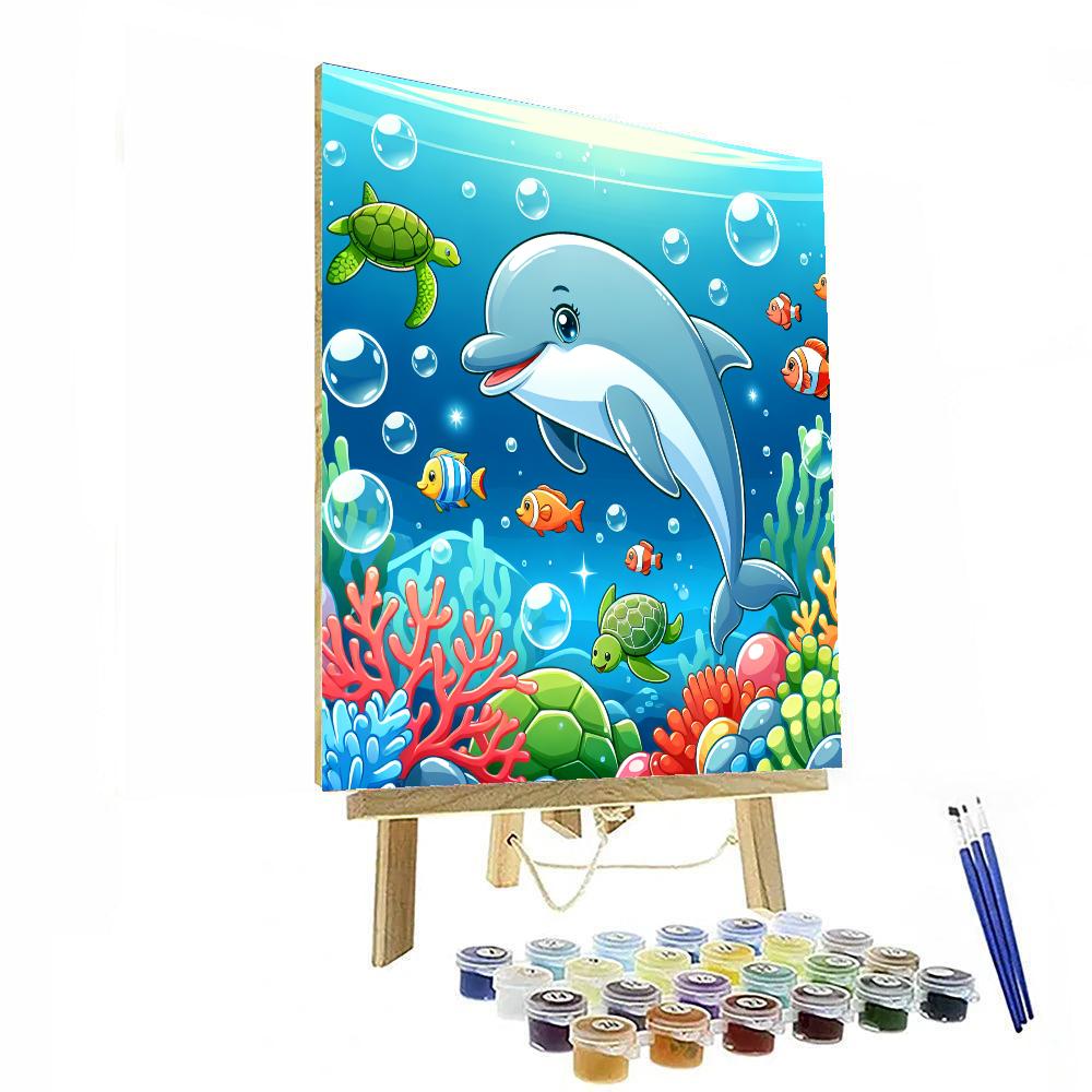 Ocean Explorer Dolphin's Deep Dive DIY Paint By Numbers