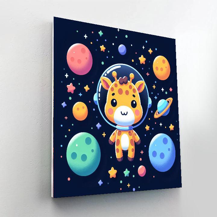 Galaxy Giraffe Journey Paint By Numbers Art