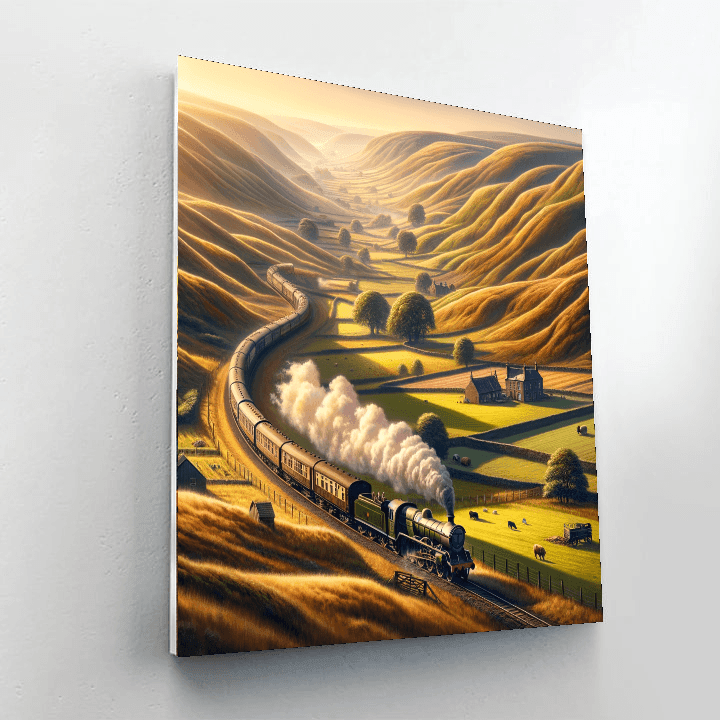 Vintage Railroad Journey Paint By Color