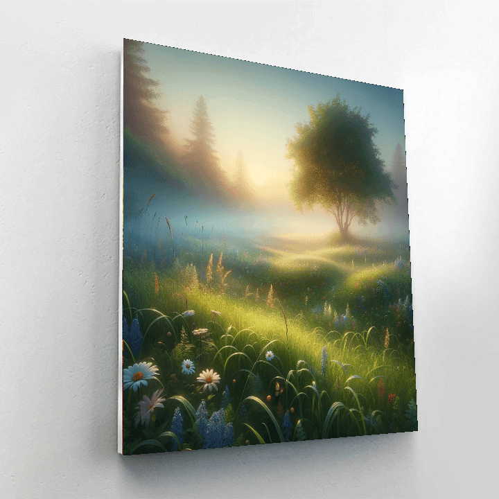 Morning Meadow Mist DIY Paint By Numbers