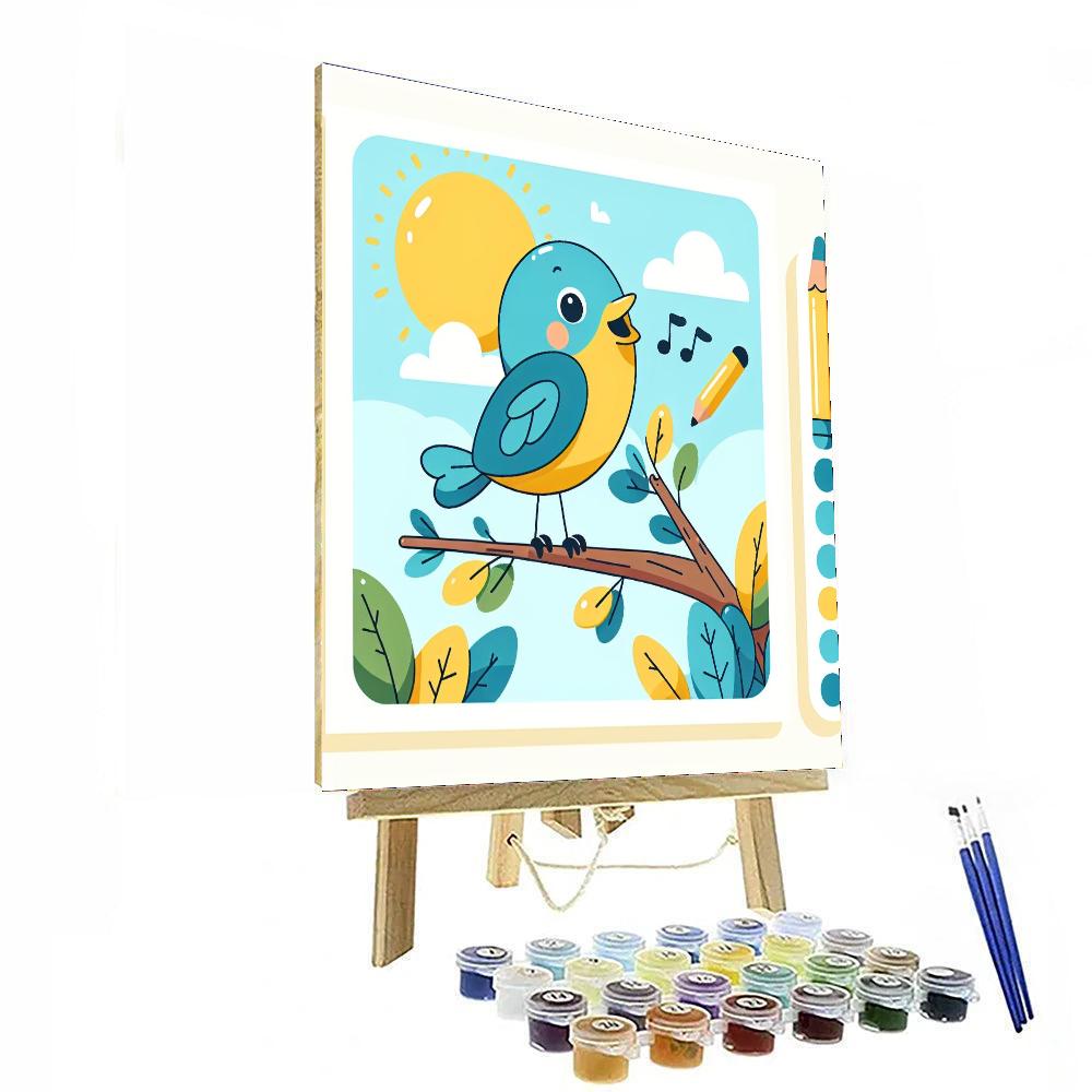 Chirpy Songbird Paint By Numbers