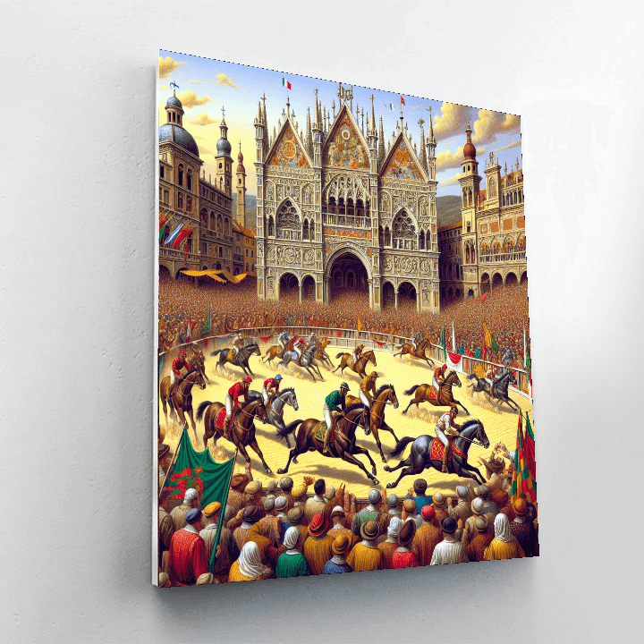 Palio Di Siena - Siena, Italy Number Painting
