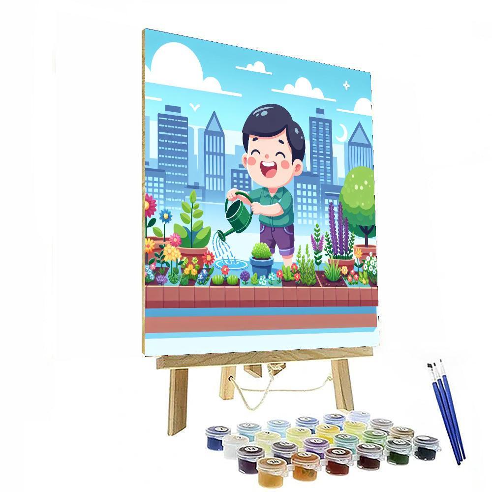 Rooftop Garden Getaway Paint By Numbers Kits