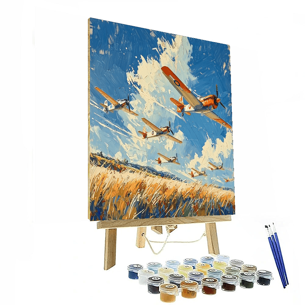 Charles E. Burchfield Inspired Golden Age Of Flight  Numbered Painting Kits