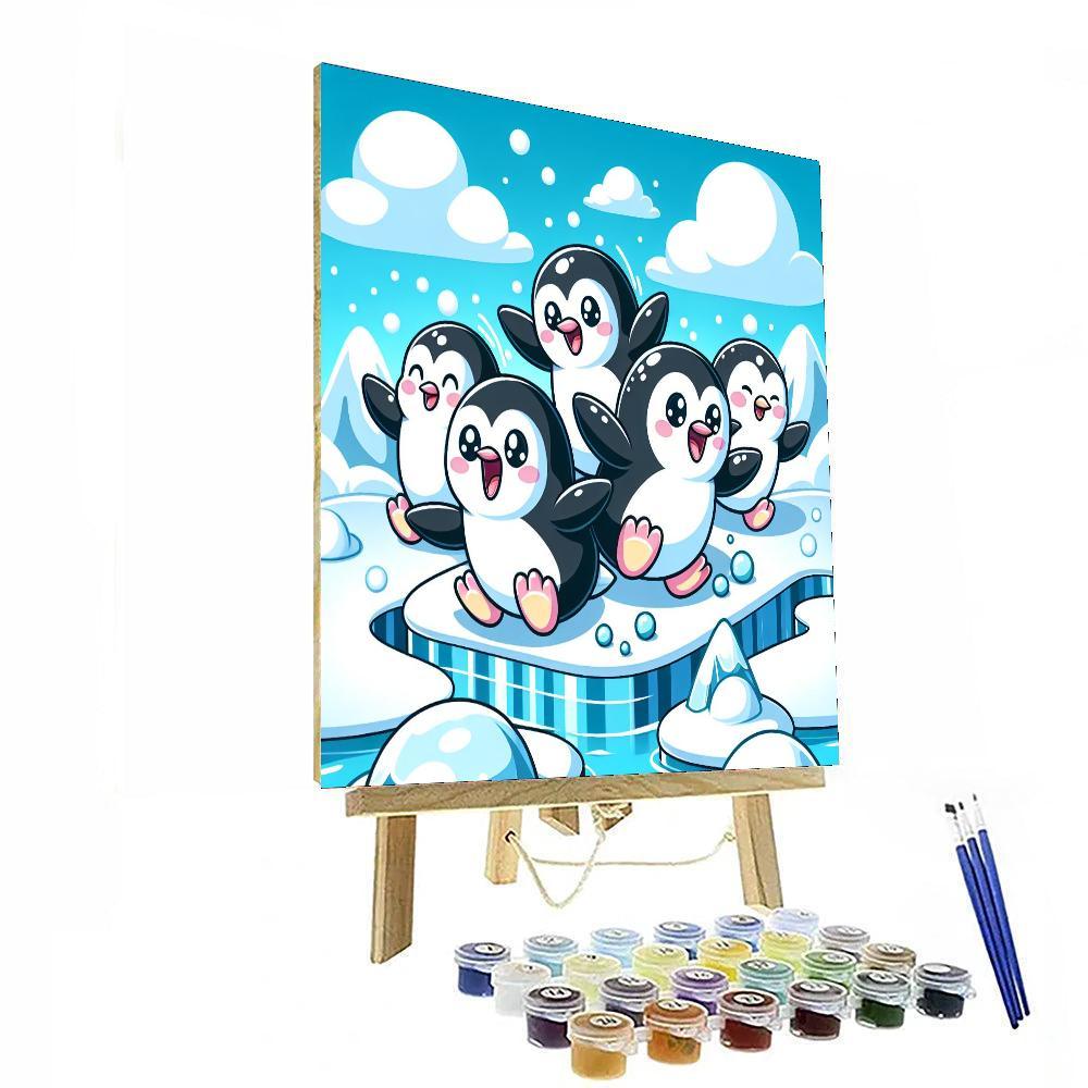 Playful Penguin Pals Paint By Numbers