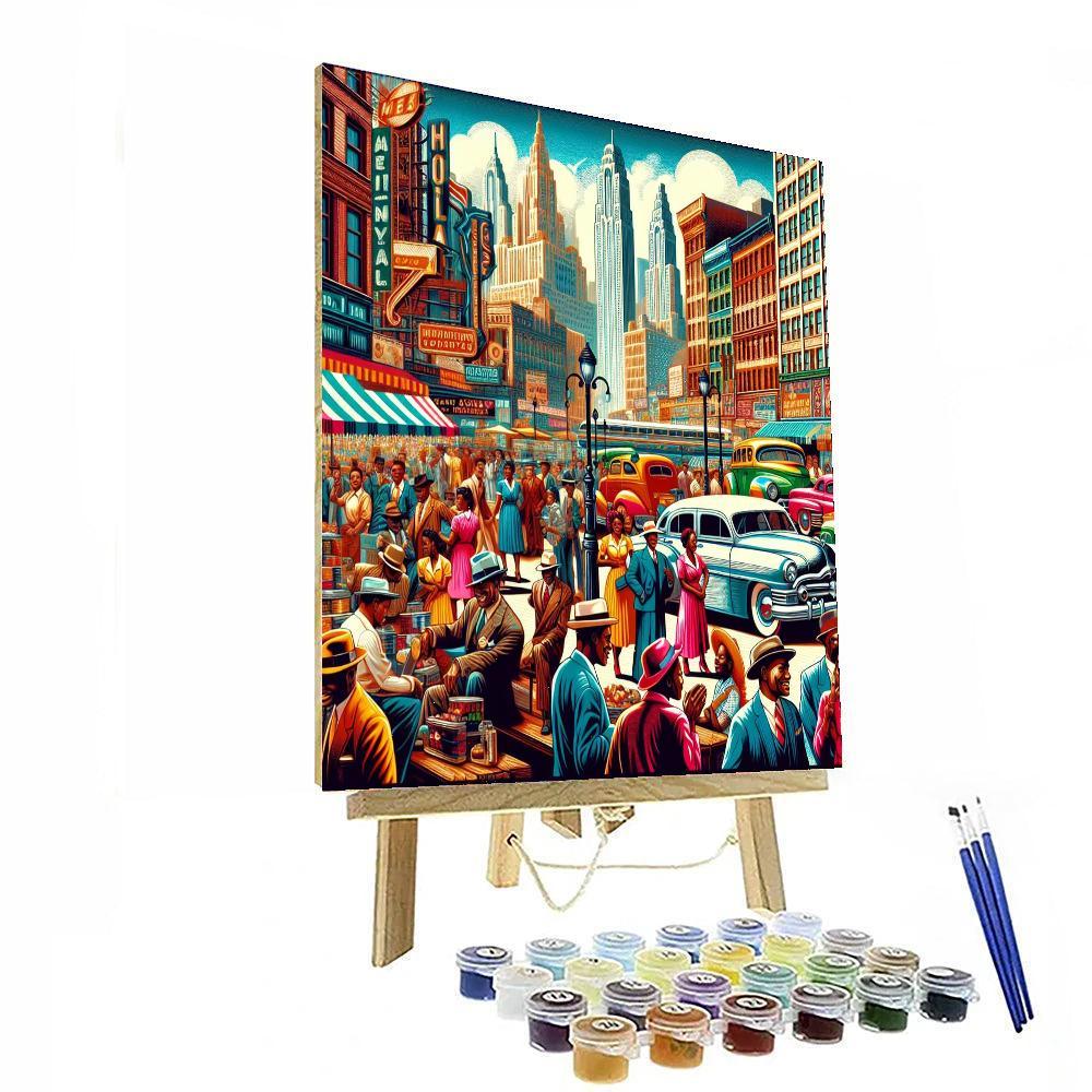 Retro Urban Excitement Paint By Number