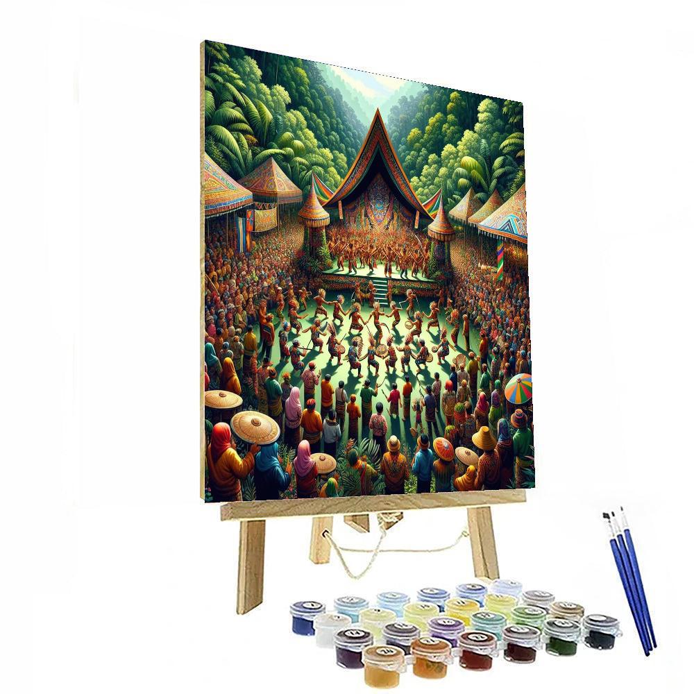 Borneo Rainforest Festival Paint By Numbers Art