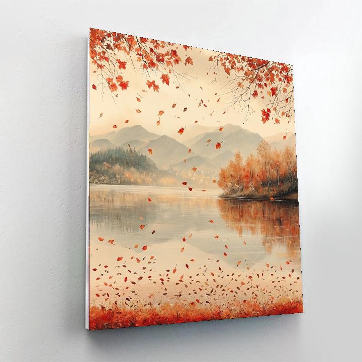 Zhao Mengfu Inspired Dance Of Autumn Leaves  Paint By Color