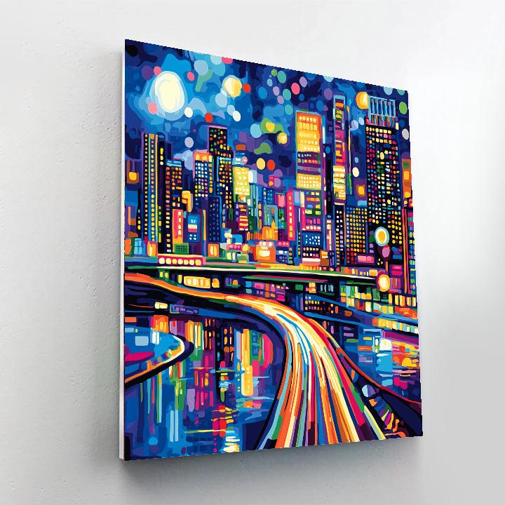 Roy Lichtenstein Inspired Electric City  Paint By Number