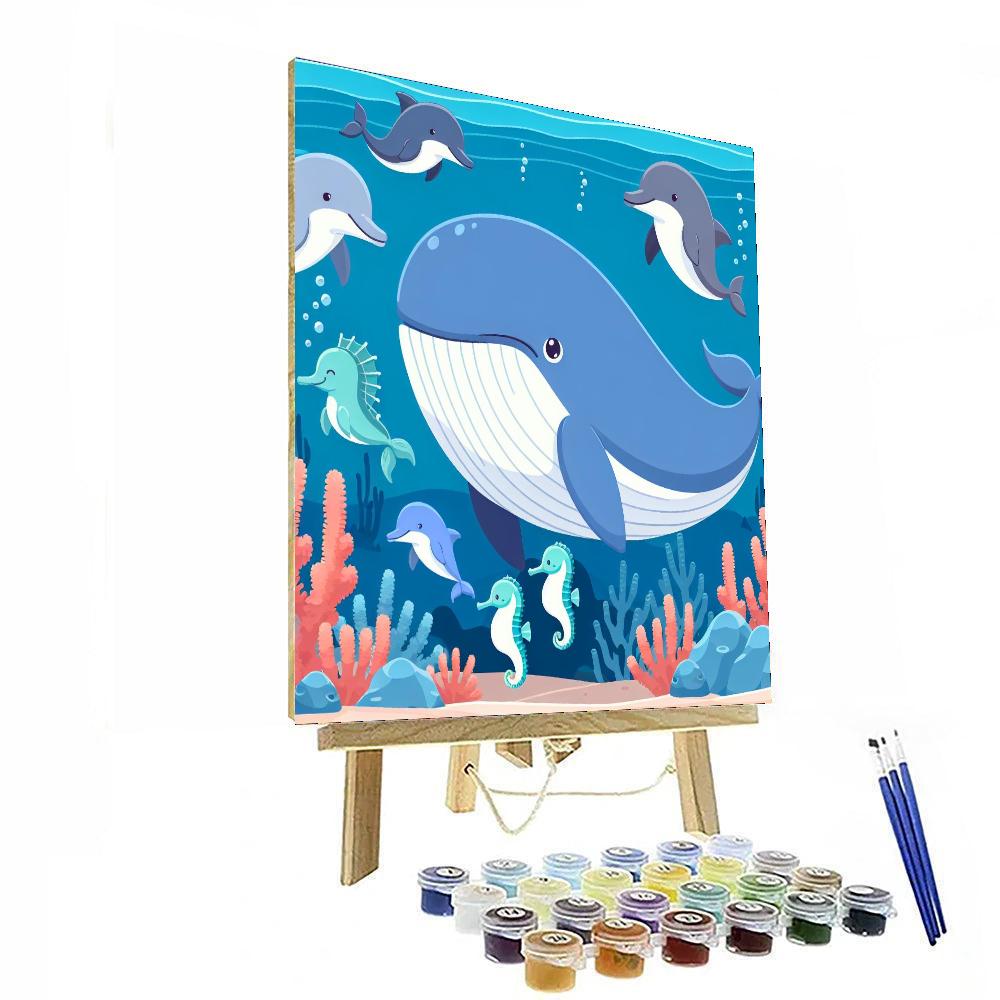 Whale's Ocean Tale DIY Paint By Numbers